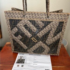 Fendi Brown and Black Women's Tote Bag